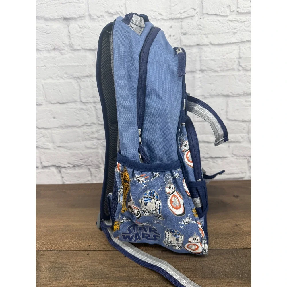 Pottery Barn Kids Star Wars Mackenzie Backpack Blue R2-D2 C-3PO BB-8 Droids